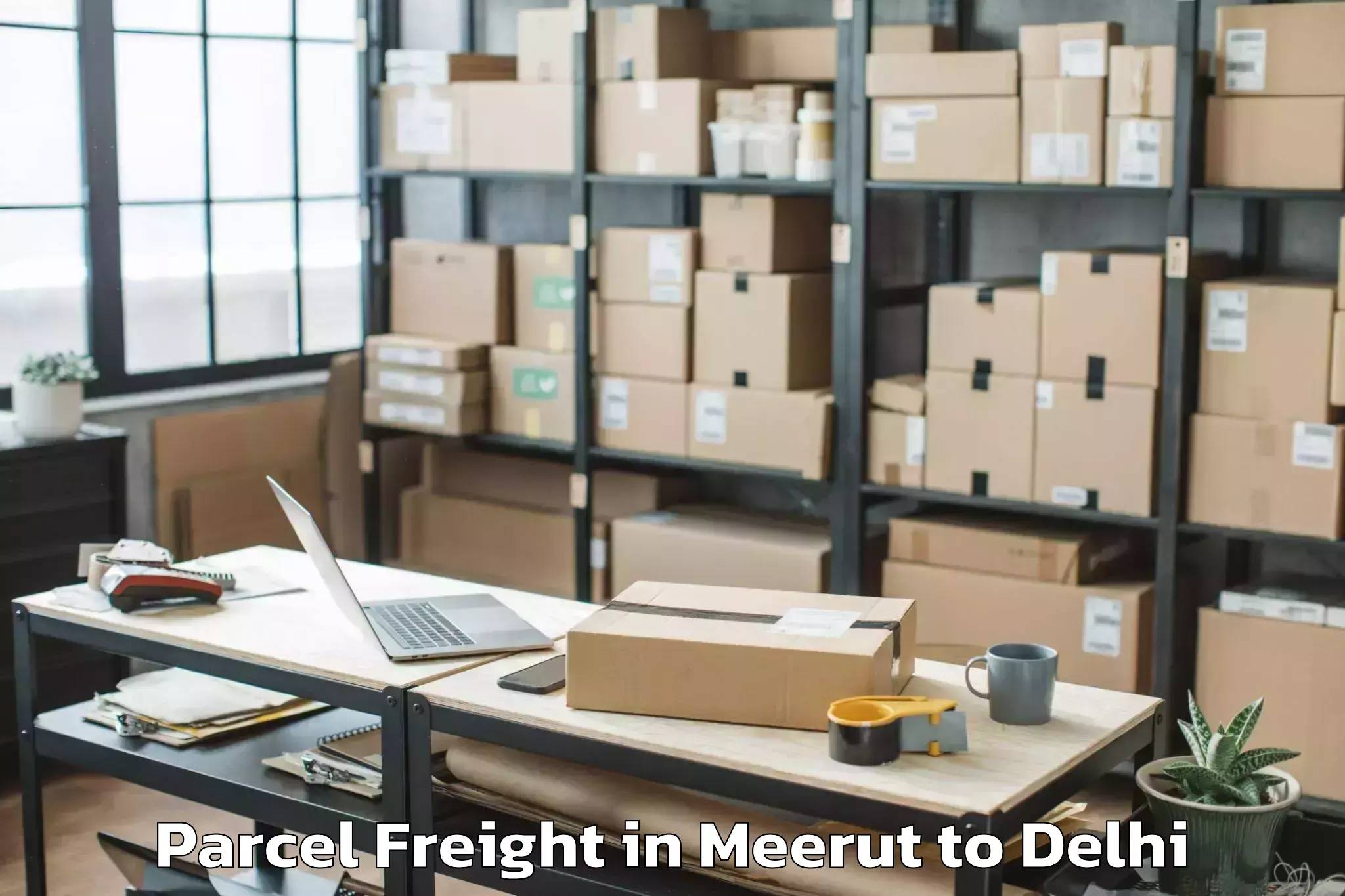 Leading Meerut to Badarpur Parcel Freight Provider